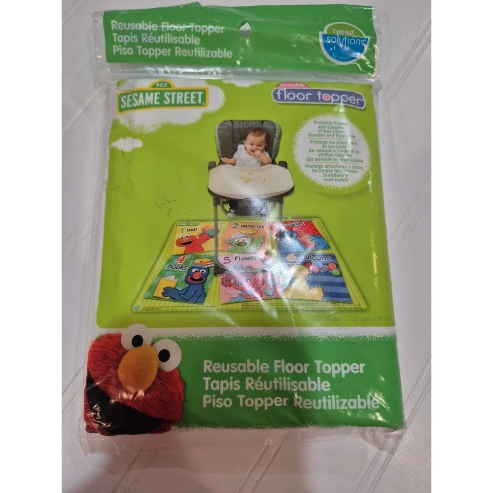 Sesame Street Reusable 36 x 48 Carpet Floor Topper Meal Play Arts & Crafts Mat